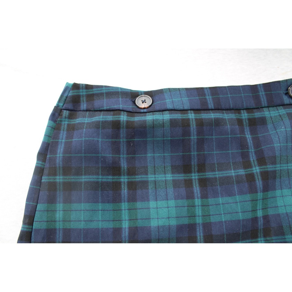 Y2K Like an Angel Blue Green Plaid Skirt XL Schoolgirl Uniform Preppy Mini